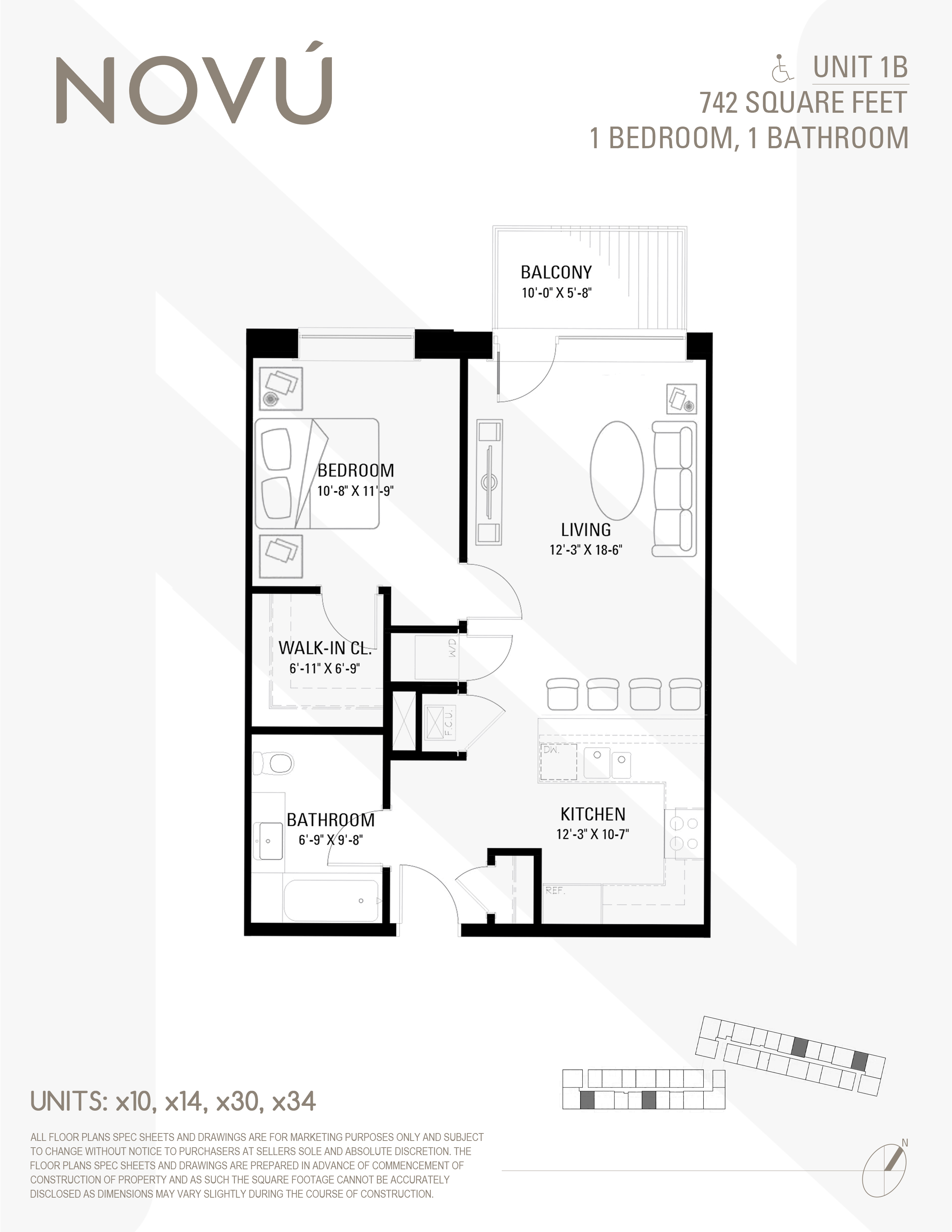 1B floor plan diagram