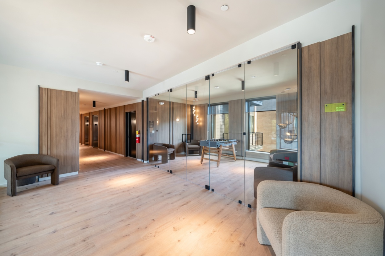 Game room with billiards